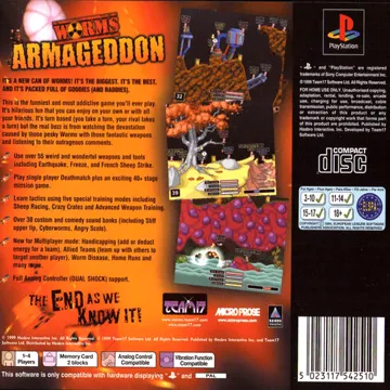 Worms Armageddon (US) box cover back